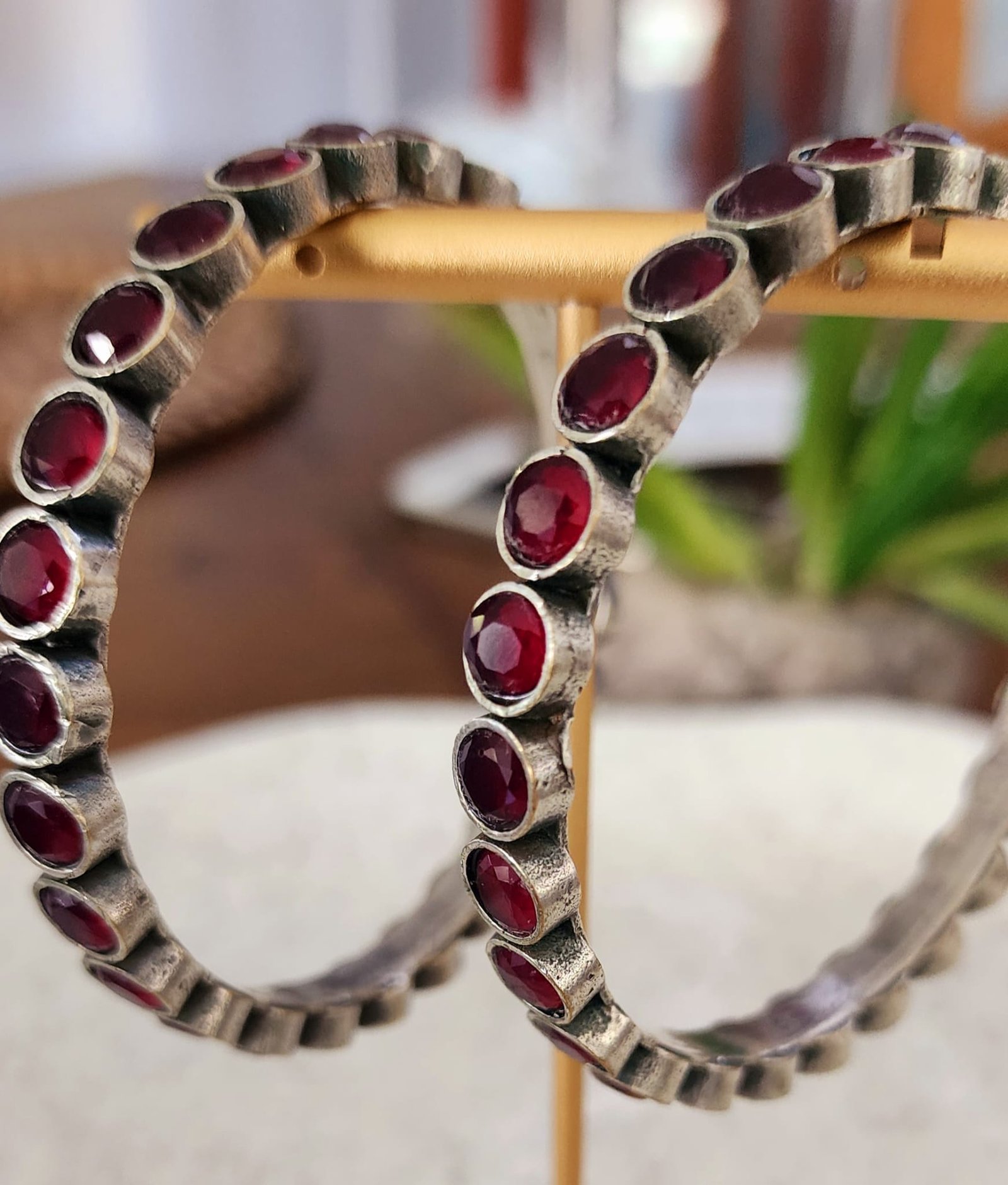 Bohe Sydney Bangles Bracelet Earrings Silver Colourful Indian traditional